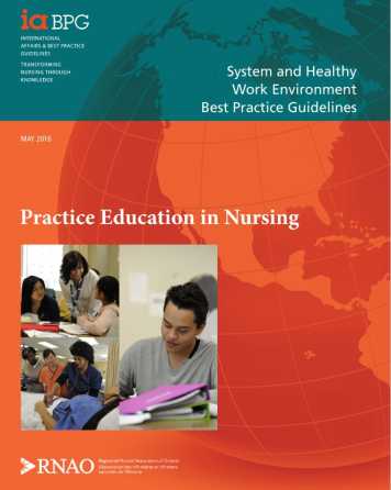 Practice Education in Nursing | RNAO.ca